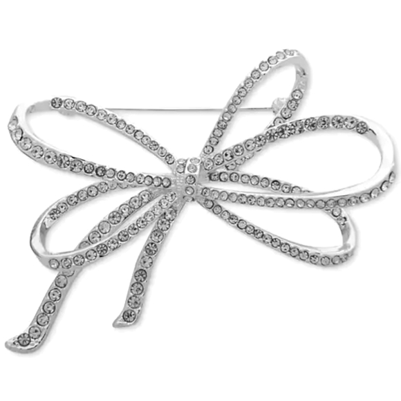 Pavé Bow Pin, Created for Macy's - Picture 1 of 1